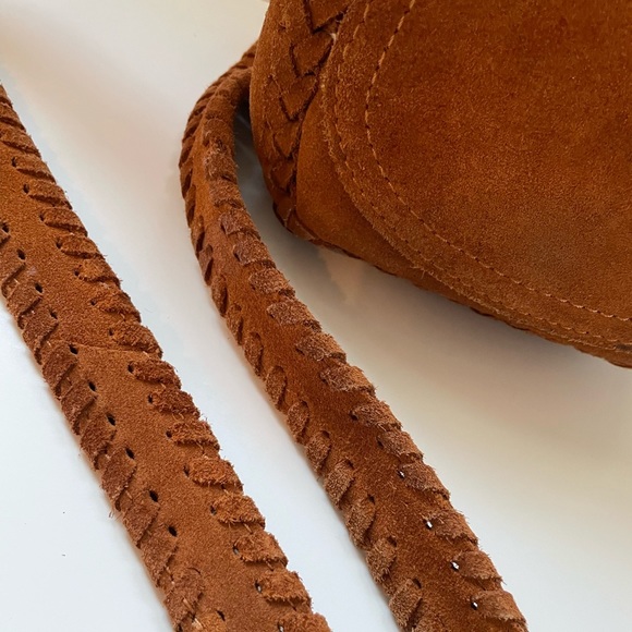 Tasseled Split Leather Mini Crossbody Bag - Picture 7 of 8